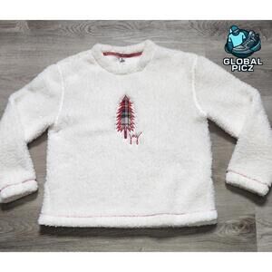 Ellen Degeneres ( ED) Womens Christmas Pajama Sherpa Sweater Size Small